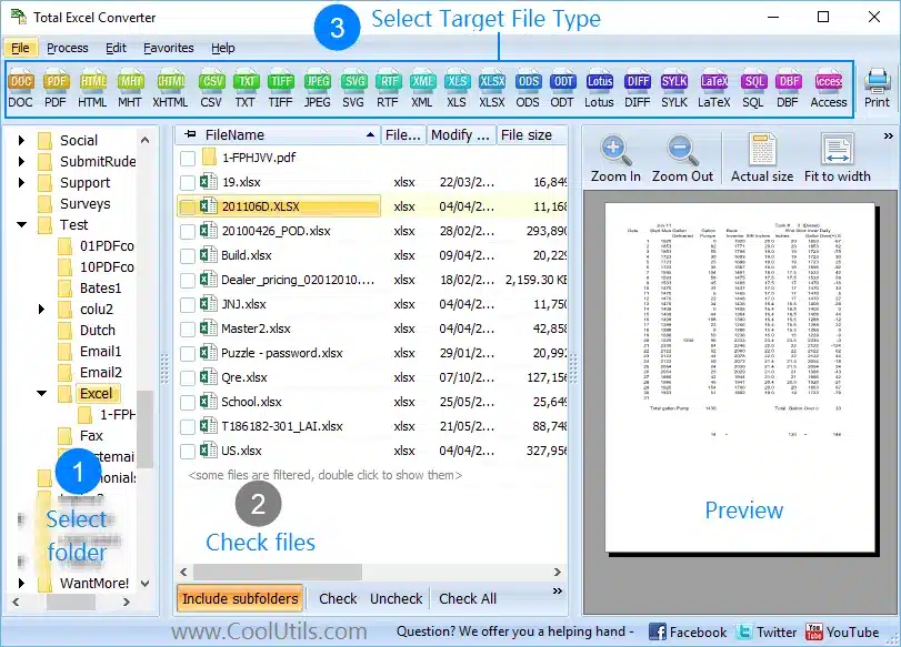 برنامج Coolutils Total Excel Converter لتحويل ملفات إكسيل