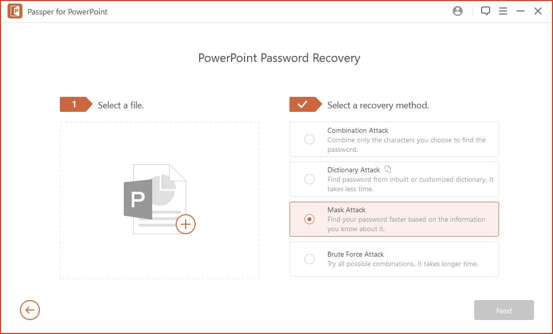 برنامج Passper for PowerPoint  لاستعادة كلمات المرور المفقودة لملفات PowerPoint