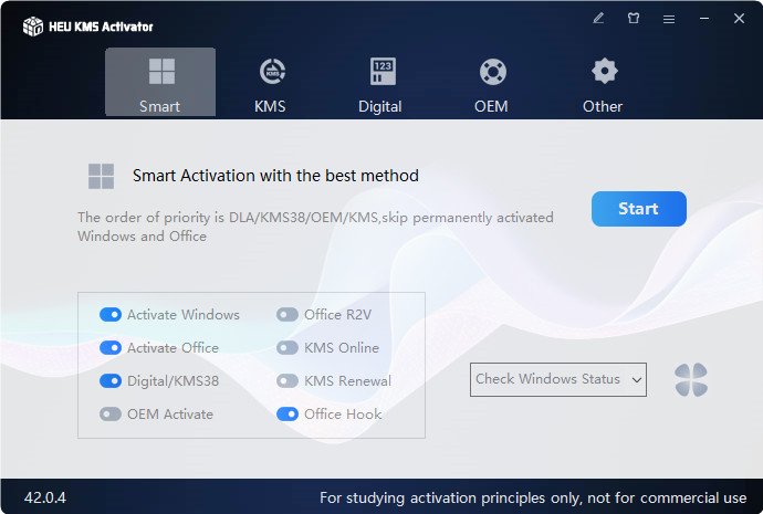 أداة تفعيل الويندوز والأوفيس  HEU KMS Activator