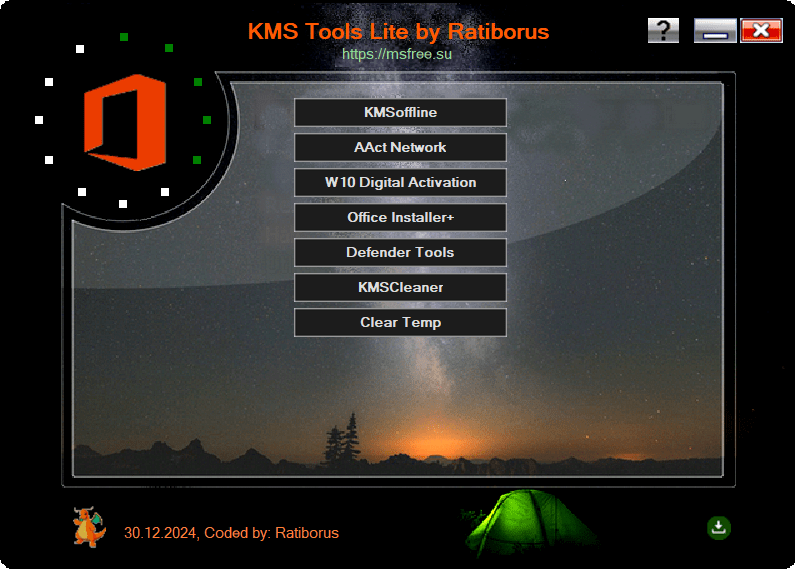 أدوات تفعيل الويندوز والأوفيس 2025  Ratiborus KMS Tools Lite