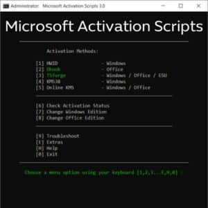 برنامج Microsoft Activation Scripts لتفعيل الويندوز والأوفيس