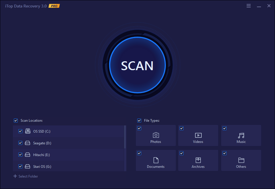 برنامج iTop Data Recovery Pro  لاستعادة الملفات المحذوفة
