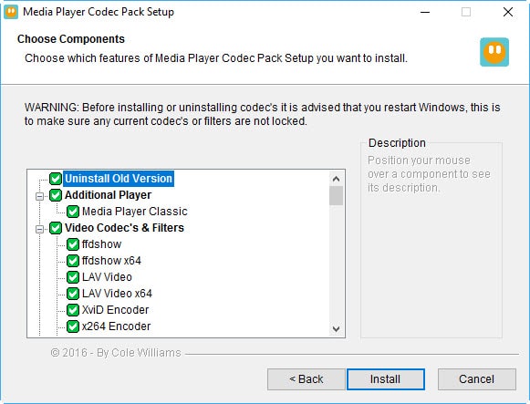 برنامج Media Player Codec Pack Plus | لتشغيل ملفات الصوت والفيديو - shr7pc
