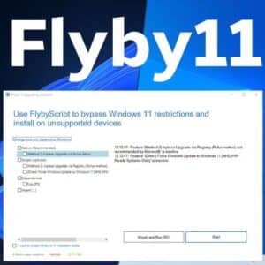 أداة Flyby11 لتخطي متطلبات تشغيل ويندوز 11