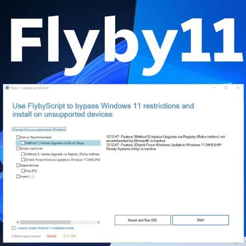 أداة Flyby11 لتخطي متطلبات تشغيل ويندوز 11