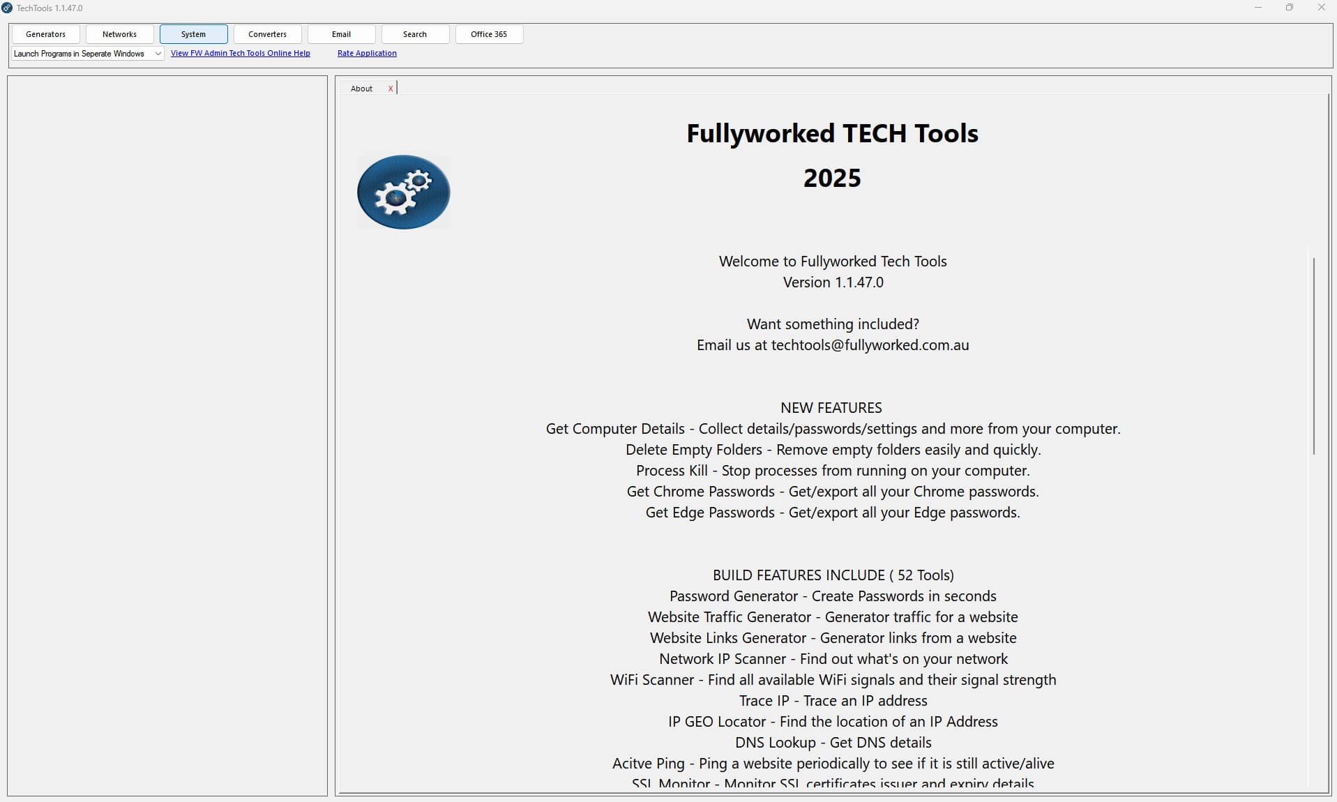 برنامج Fullyworked TECH Tools Pro  لإدارة وصيانة وتسريع الويندوز
