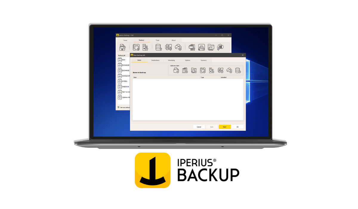 برنامج Iperius Backup Full للنسخ الإحتياطي
