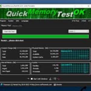 برنامج QuickMemoryTestOK | لاختبار الرام وتحسين أدائها - shr7pc