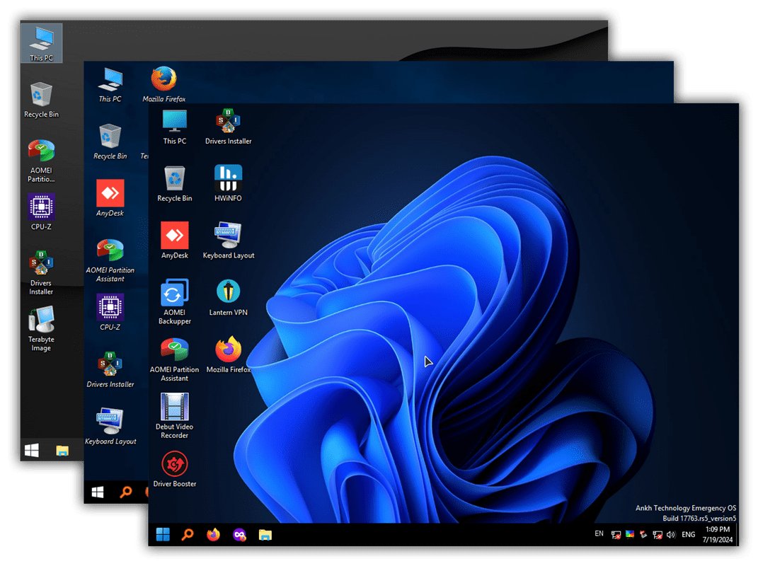 اسطوانة Ankh Technology Emergency OS  لصيانة الكمبيوتر والويندوز فى حالات الطوارئ