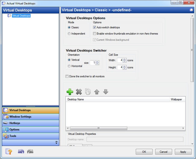 برنامج Actual Virtual Desktops  لتنظيم العمل على سطح المكتب