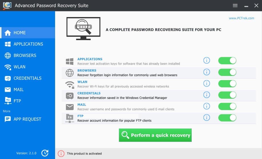 برنامج Advanced Password Recovery Suite  لاستعادة كلمات السر المفقودة