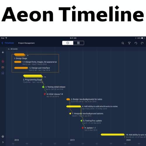 برنامج Aeon Timeline  لإدارة وتنظيم المشاريع