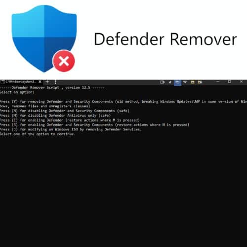 برنامج Defender Remover لإزالة Windows Defender من الويندوز
