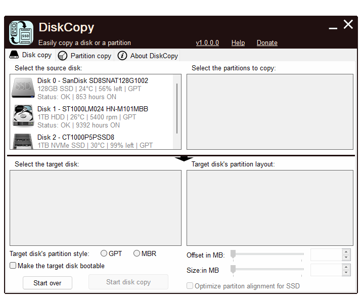 برنامج DiskCopy  لتقسيم ونسخ القرص الصلب