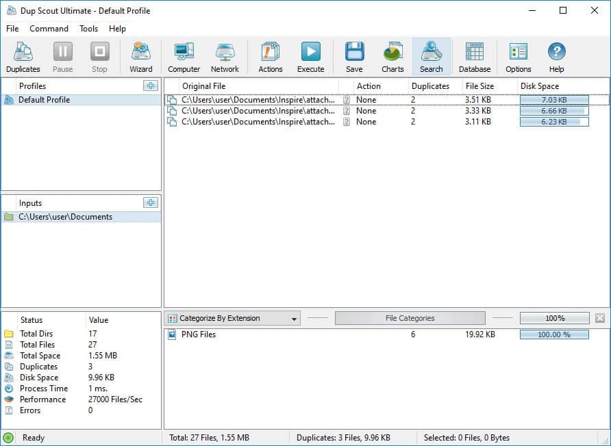 برنامج Dup Scout  لحذف الملفات المكررة