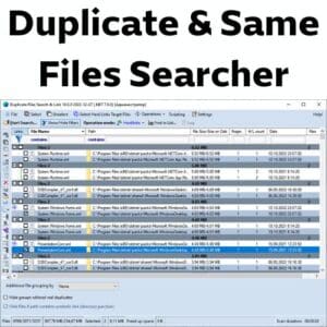 برنامج Duplicate & Same Files Searcher للبحث عن الملفات المكررة وحذفها