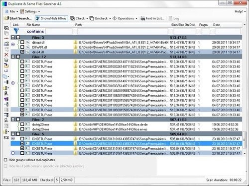 برنامج Duplicate & Same Files Searcher  للبحث عن الملفات المكررة وحذفها