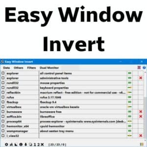 برنامج Easy Window Invert  لضبط وتحسين ألوان نوافذ الويندوز على الشاشة