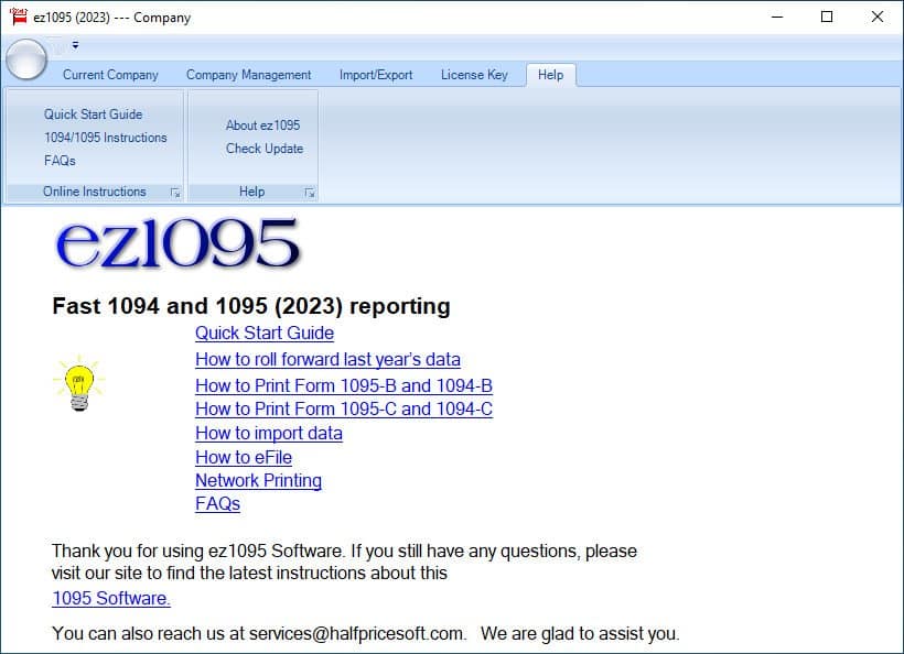 برنامج Halfpricesoft ez1095  لإدارة الأعمال والشركات