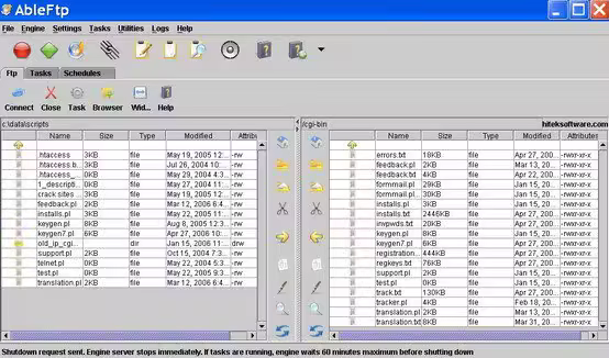 برنامج Hitek AbleFTP  لنقل ومزامنة الملفات