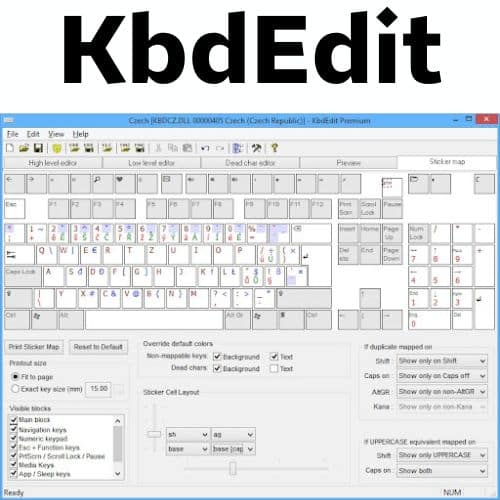 برنامج KbdEdit  لإعادة تعيين أزرار لوحة المفاتيح