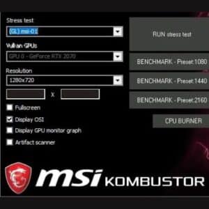 برنامج MSI Kombustor لاختبار وتحليل أداء كارت الشاشة