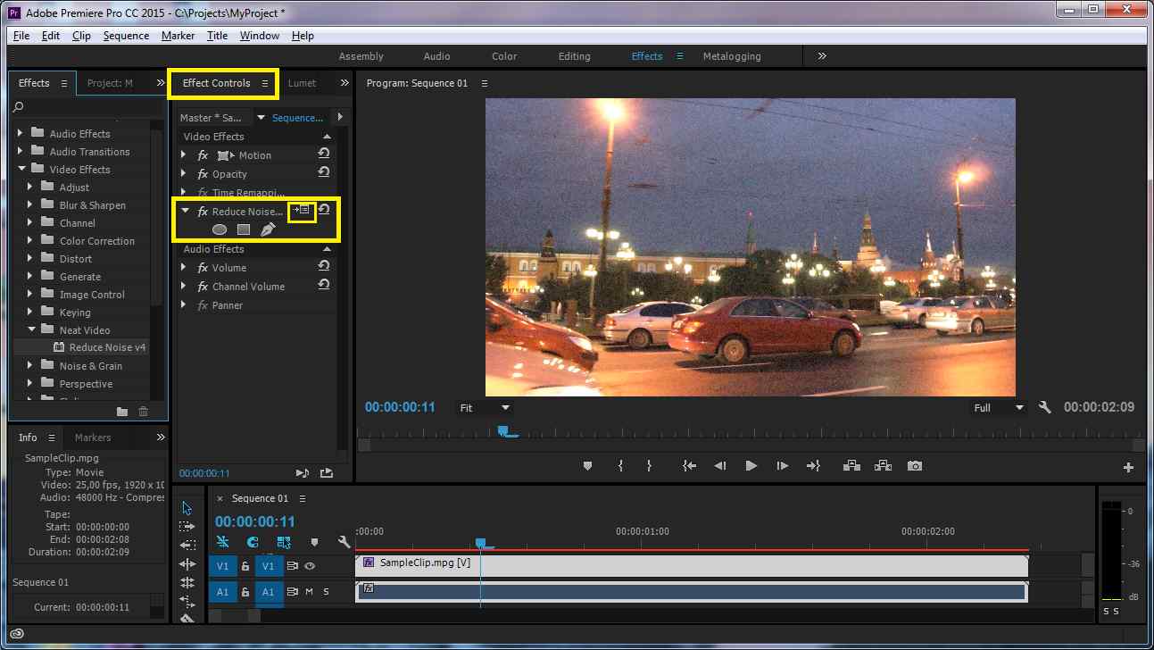 برنامج Neat Video Pro for Adobe Premiere Pro  لتحسين جودة الفيديو