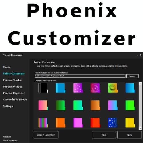 برنامج Phoenix Customizer  لتغيير شكل الويندوز