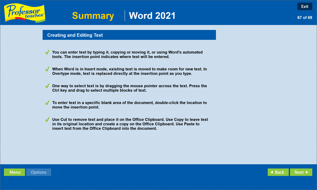برنامج Professor Teaches Word 2021  لتعليم برنامج وورد