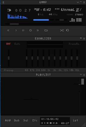 برنامج Qmmp  لتشغيل الملفات الصوتية