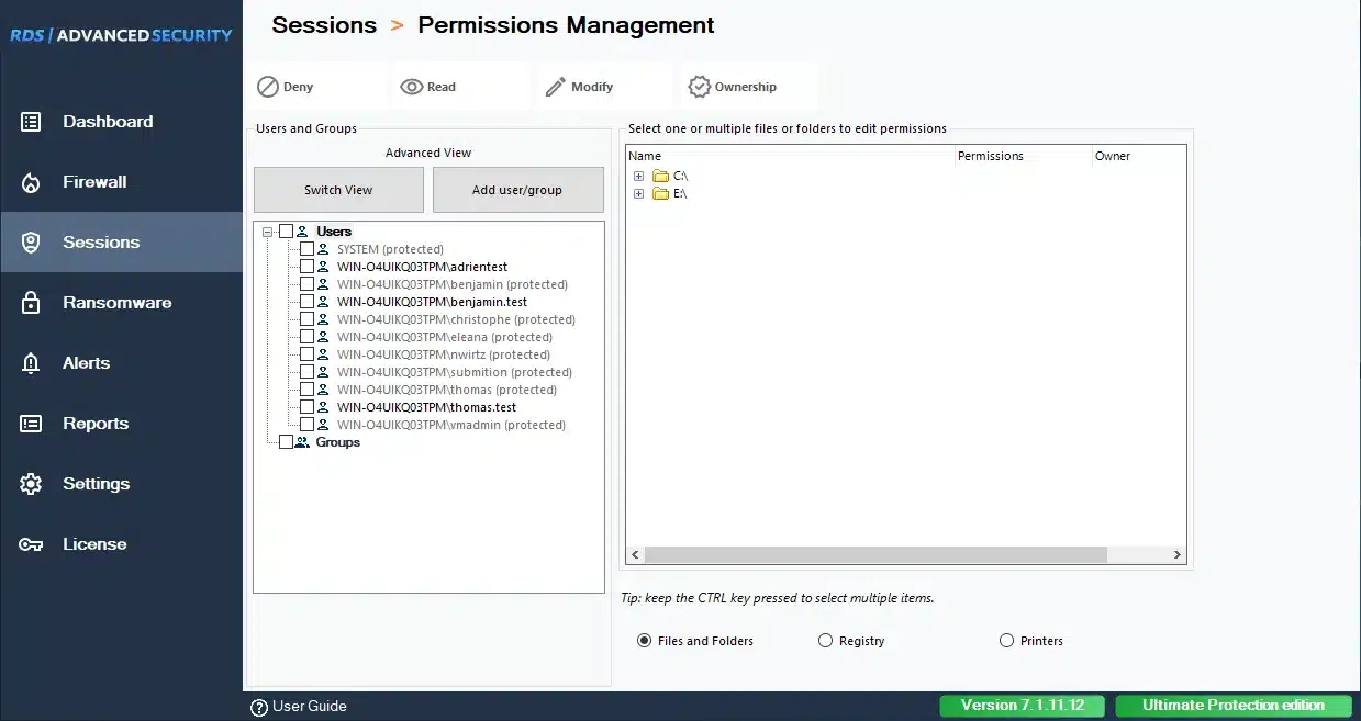 برنامج RDS Advanced Security Ultimate  لتأمين جلسات RDP الخاصة بك