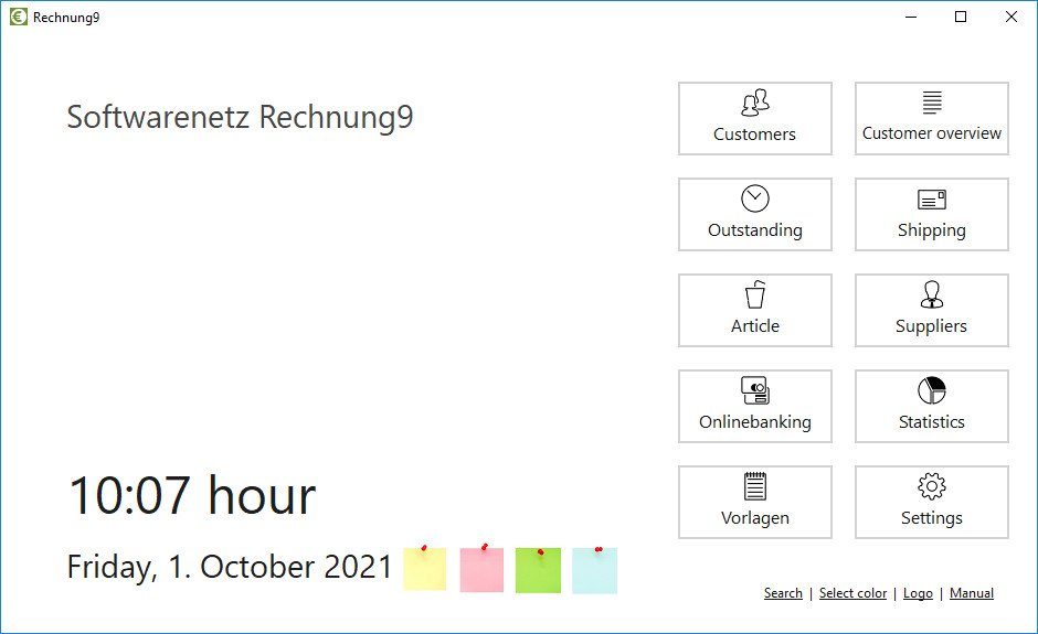 برنامج Softwarenetz Rechnung  لإدارة الفواتير والمستحقات للشركات