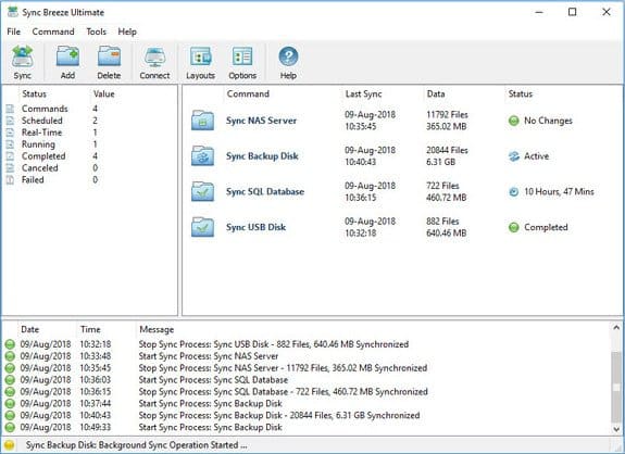 برنامج Sync Breeze  لمزامنة الملفات