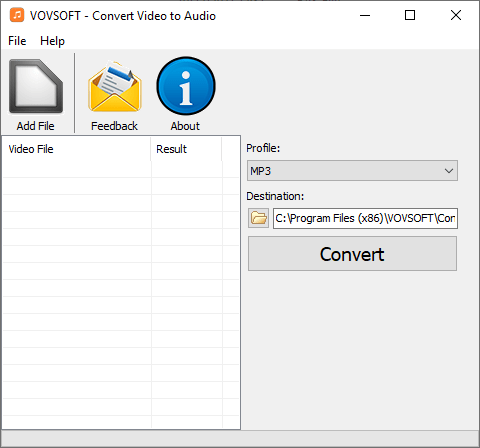 برنامج VovSoft Convert Video to Audio  لتحويل الفيديو إلى صوت
