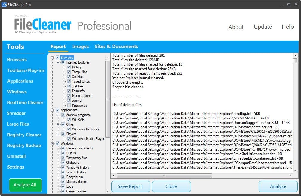 برنامج WebMinds FileCleaner Pro  لتنظيف وتسريع الويندوز