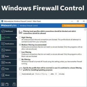 برنامج Windows Firewall Control للتحكم في الجدار الناري للويندوز