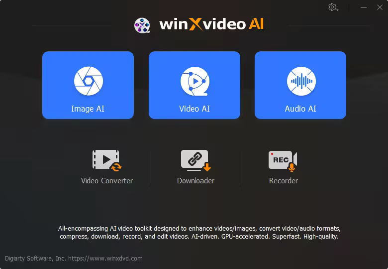 برنامج Winxvideo AI  لتحرير وتحسين الفيديو بالذكاء الإصطناعي