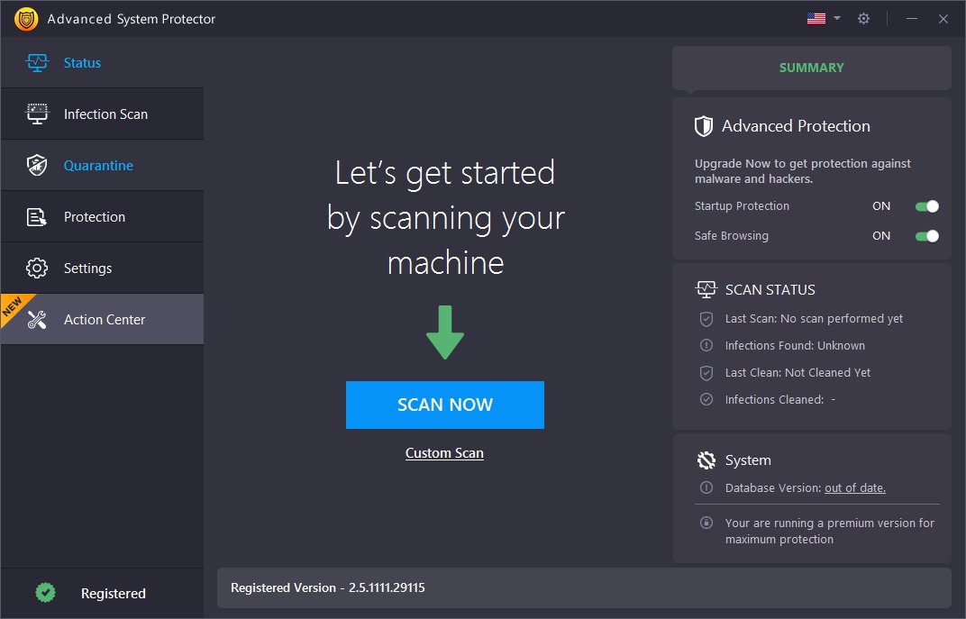 برنامج Advanced System Protector  للحماية الشاملة