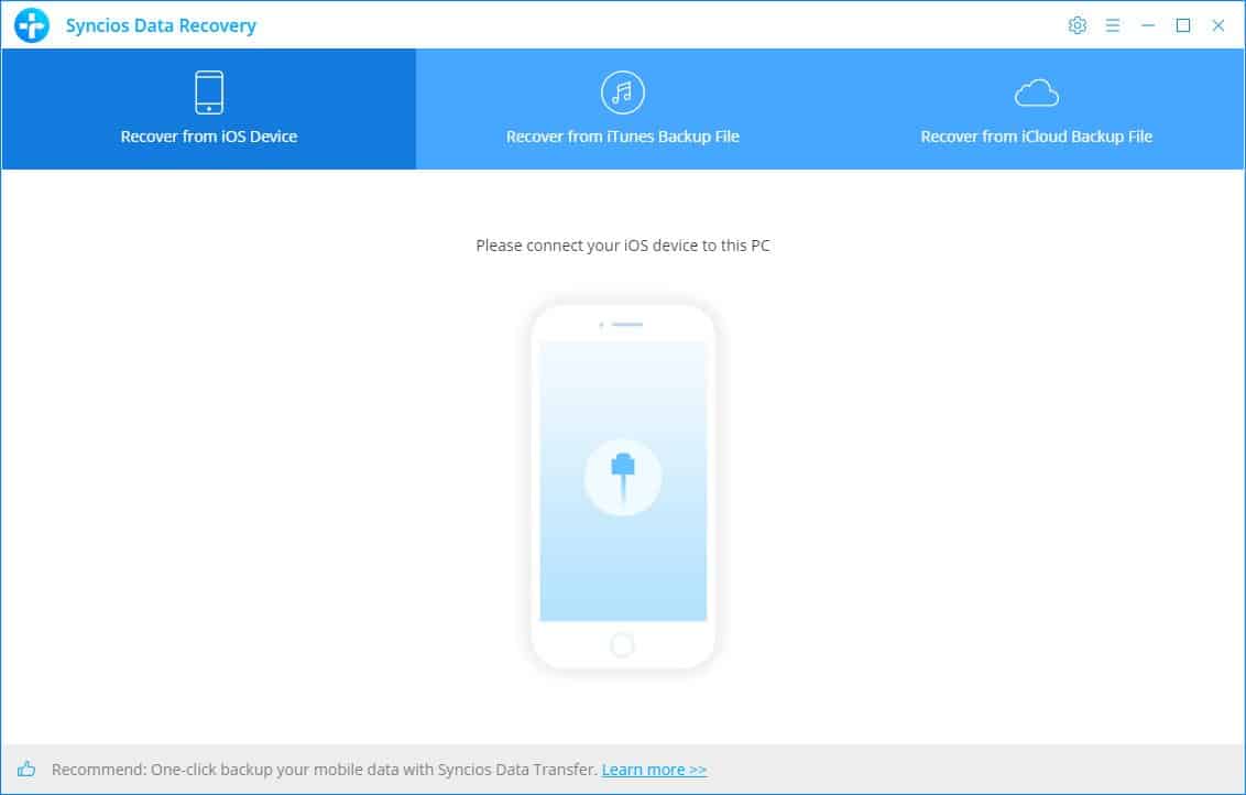 برنامج Anvsoft SynciOS Data Recovery  لاستعادة الملفات المحذوفة للهواتف