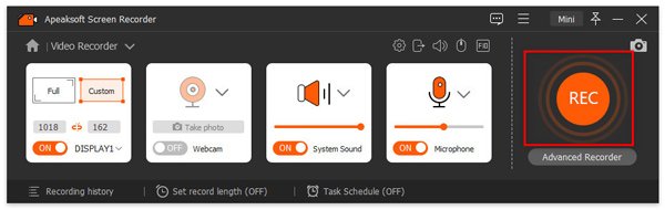 برنامج Apeaksoft Screen Recorder  لتصوير الشاشة