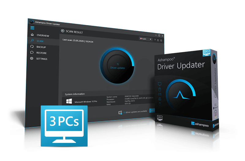 برنامج Ashampoo Driver Updater  لتحديث تعريفات الكمبيوتر