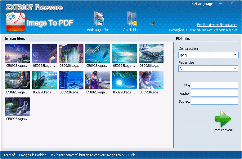 برنامج Image To PDF  لتحويل الصور إلى PDF