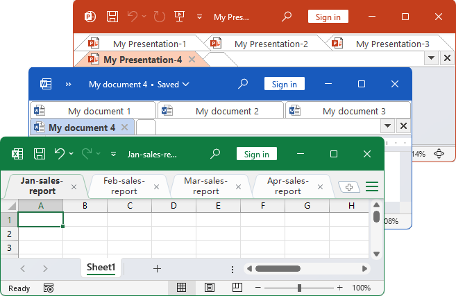 برنامج Office Tab Pro  لإضافة تبويبات لبرامج أوفيس