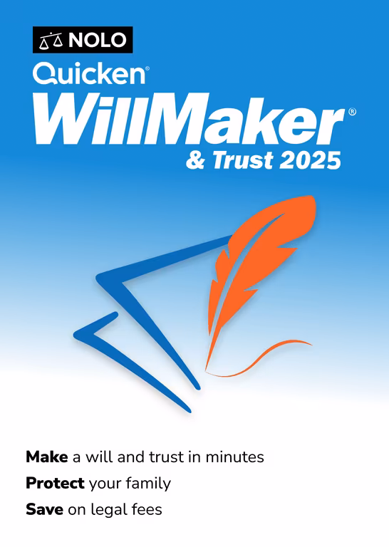 برنامج Quicken WillMaker & Trust 2025  لإنشاء الوصايا والتركات والوثائق القانونية