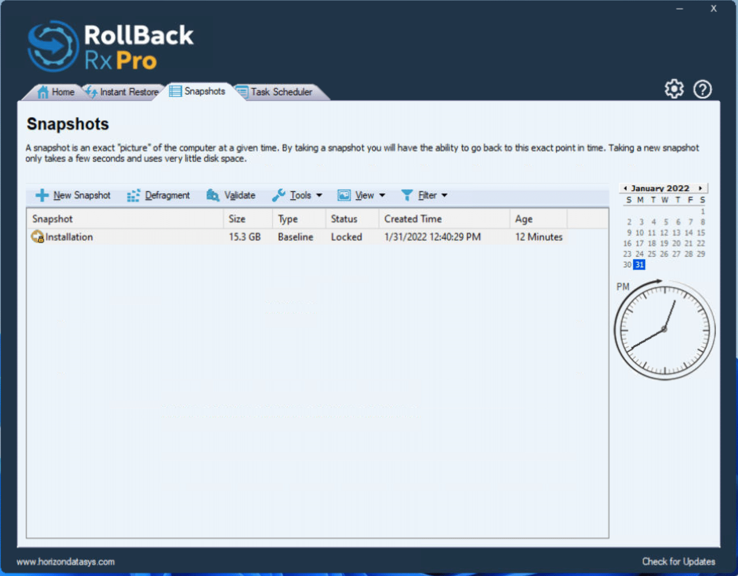 برنامج Rollback RX Pro  للنسخ الإحتياطي واستعادة النظام