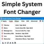 برنامج Simple System Font Changer لتغيير خطوط الويندوز