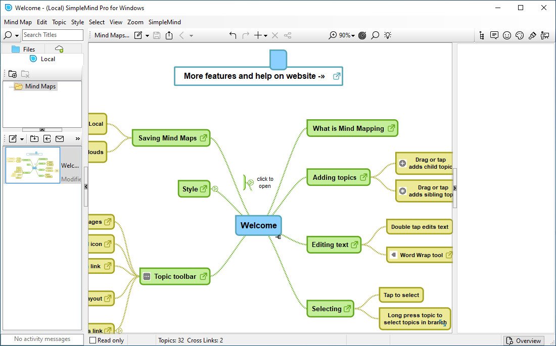 برنامج SimpleMind Pro  لإدارة وتنظيم الأفكار