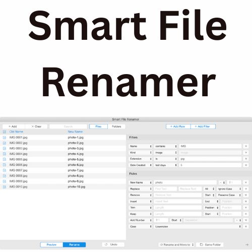 برنامج Smart File Renamer  لإعادة تسمية الملفات