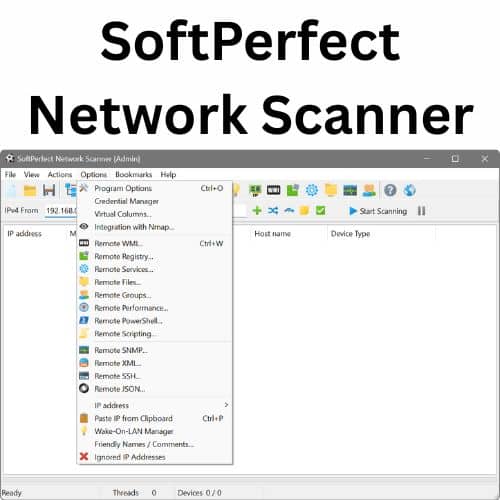 برنامج SoftPerfect Network Scanner لفحص وتحليل شبكات الإنترنت
