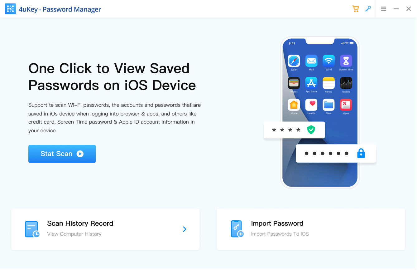 برنامج Tenorshare 4uKey Password Manager  لإدارة كلمات المرور لأجهزة iOS